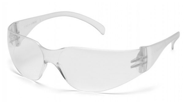 INTRUDER SAFETY GLASSES, CLEAR ANTI-FOG LENS, CLEAR TEMPLES, 12 PAIR PER BOX, 300 PAIR PER CASE