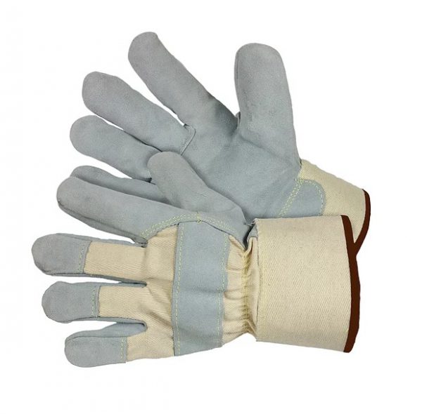 LEATHER PALM GLOVE W/SAFETY CUFF, SIZE LARGE, 10DZ/CS, SOLD BY THE DOZEN