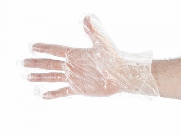 DISPOSABLE POLY GLOVE, SIZE X-LARGE 100/PK   100PK/CS